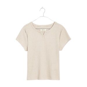 Madewell Ribbed Split-Neck Slim Tee Drill Khaki XXS